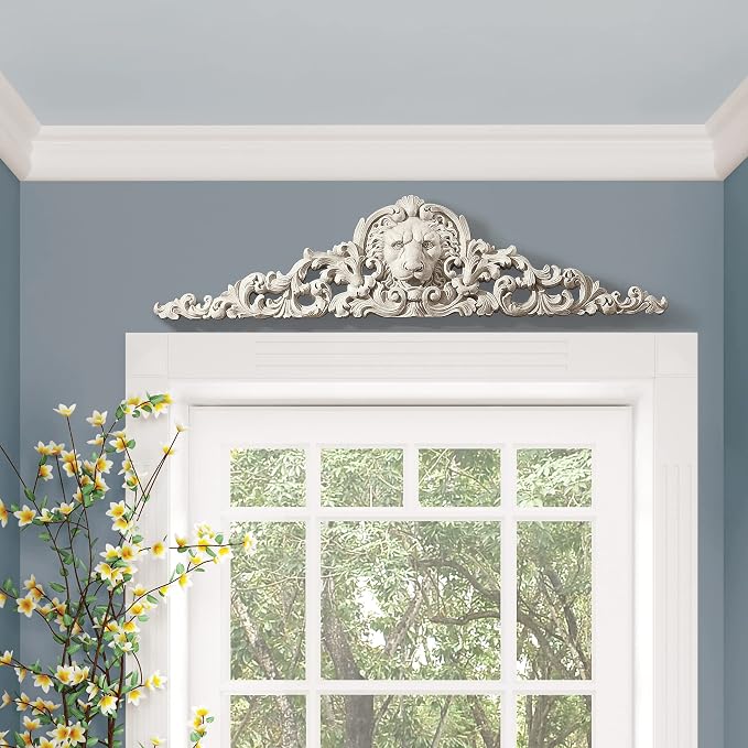 Design Toscano Remoulage Lion Sculptural Wall Pediment