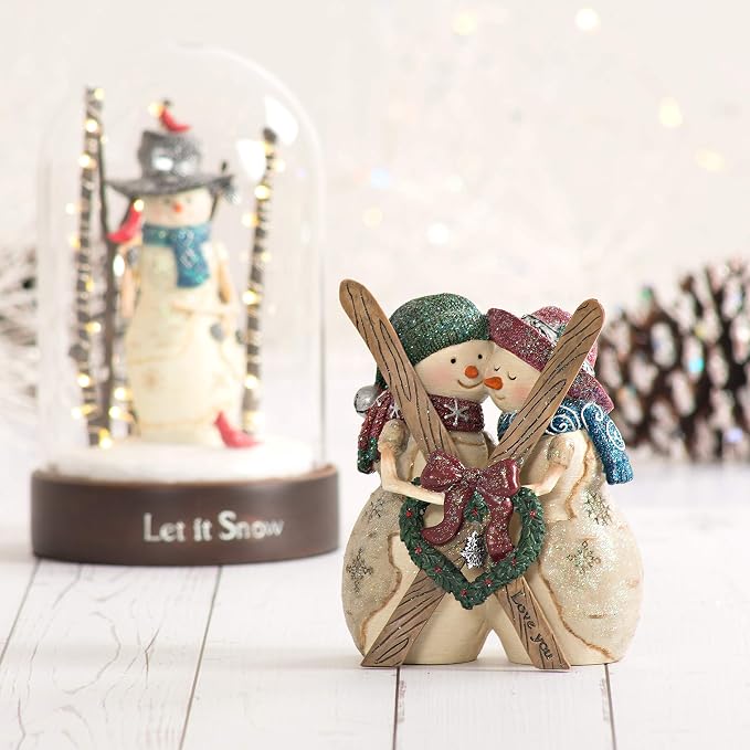 The Birchhearts 81144 Snowman Figurine Love You 4.5" Double Snowman Figurine