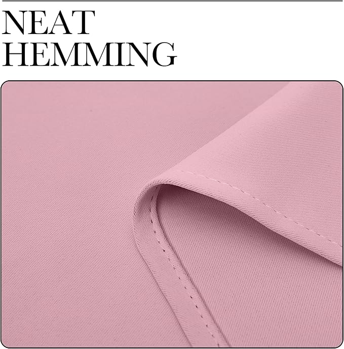 NICETOWN Blackout Curtains & Drapes for Bedroom, Rouge Pink, W34 x L40, Set of 2, Triple Weave Grommet Top Thermal Insulated Light Blocking Panels for Bathroom/Living Room