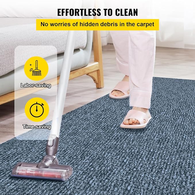 Happybuy 6 ft x 39 ft Grey Marine Carpet for Boats Waterproof - 0.18" Thick Indoor Outdoor Rug Carpet Roll for Home Patio Porch Deck