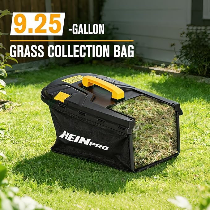 HEINPRO Cordless Lawn Mower Compatible with Dewalt 20V MAX Battery | 14", 2-in-1 Brushless Electric Lawn Mower for Small Yards, Push Mowers with 5-Position Height Adjustment, Black (Tool Only)
