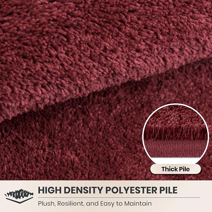PURRUGS Dirt Trapping Door Mat 24" x 84", Non-Slip Machine Washable Entryway Rug, Dog Doormat, Indoor Front Door Mat, Super Absorbent Entry Rug for Muddy Shoes & Paws, Burgundy Red