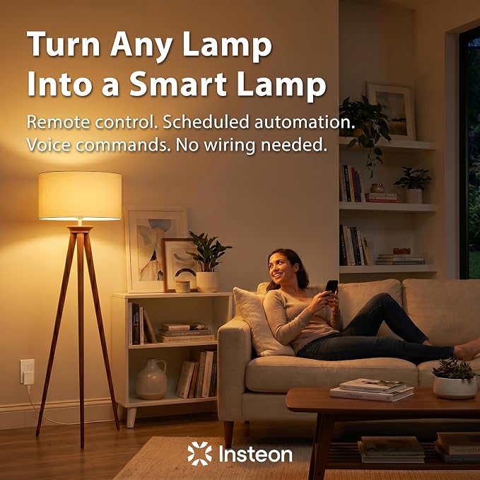 INSTEON 2635-222 On/Off Module (Pair) | Dual-Band, Acts as an Insteon Mesh Network Repeater, Indoor Use Only, Hub Required for Amazon Alexa & Google Home Assistant