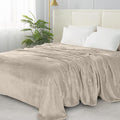 Elegant Comfort Luxury Velvety Softness Fuzzy Plush Micro-Velour Ultra-Soft Blanket, Twin/Twin XL, Cream-Beige
