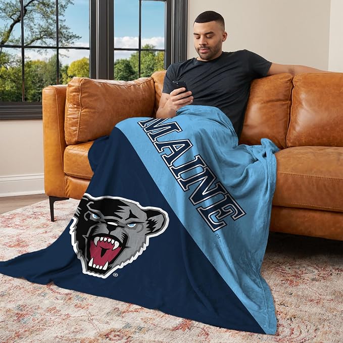Northwest NCAA Silk Touch Throw Blanket, Ultra Soft Plush Polyester, Lightweight Warm Decorative Fan Gift, 46 x 60 in
