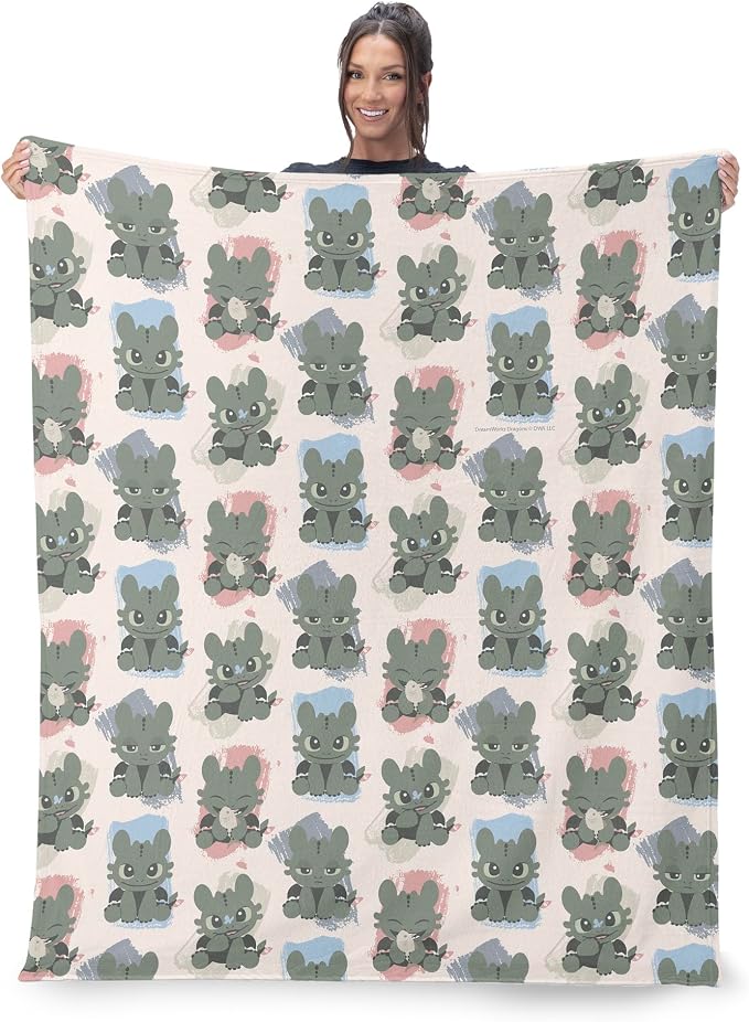 Northwest How to Train Your Dragon Many Emotions Silk Touch Throw Blanket 40x50 inches