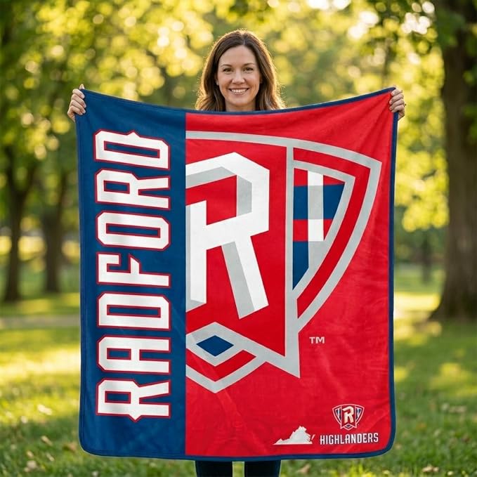 Pegasus Sports NCAA Radford Highlanders Endzone Ultra Soft Tailgate Throw
