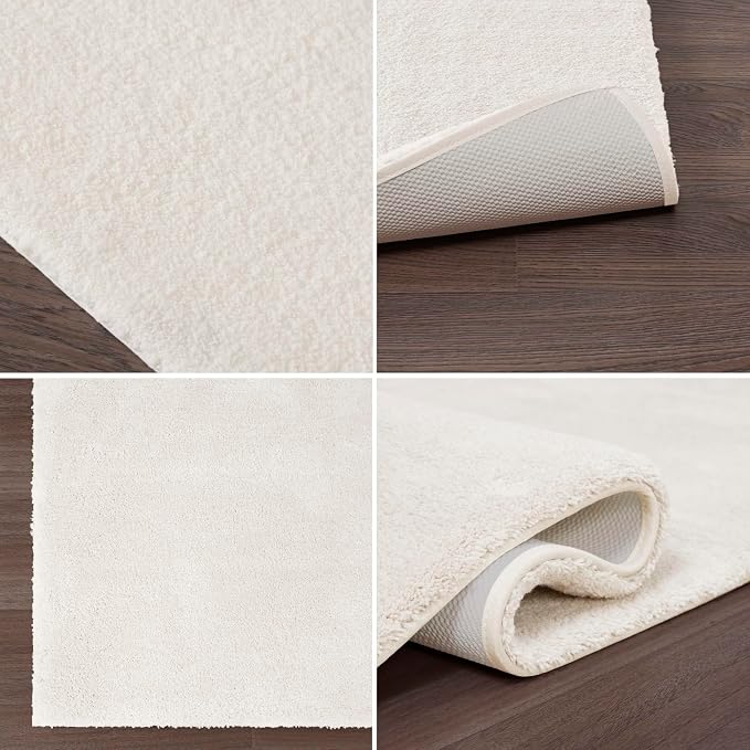 Madison Park Marshmallow Super Soft & Absorbent Bath Rug, 20 x 30, Cream | Non slip Backing, Spa Quality Luxurious Plush Bath Mat for Bathroom, Quick Dry, OEKO TEX