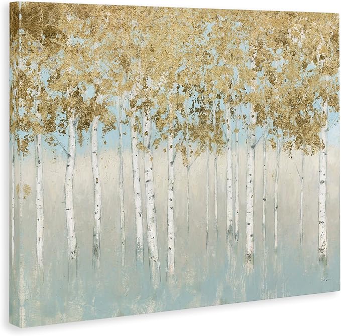 Stupell Industries 'Abstract Gold Tree Landscape'| Canvas Art | Stupell Industries | 20 x 16 Inches, Easy to Hang and Sturdy, Made in USA, by James Wiens