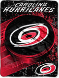 Northwest NHL Carolina Hurricanes Unisex-Adult Micro Raschel Throw Blanket, 46" x 60", Ice Dash