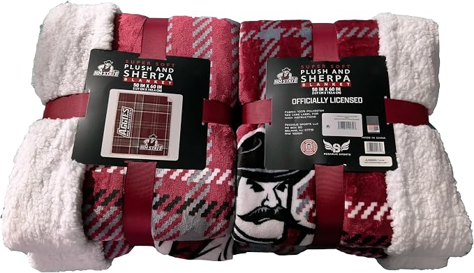NCAA New Mexico State Aggies Playmaker Plaid Ultra Cozy Sherpa Throw