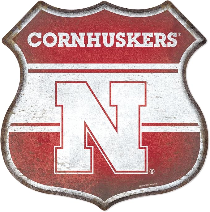 Rico Industries NCAA Rustic 11.5" Metal Route Sign Home Décor/Dorm Room