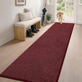PURRUGS Dirt Trapping Door Mat 24" x 84", Non-Slip Machine Washable Entryway Rug, Dog Doormat, Indoor Front Door Mat, Super Absorbent Entry Rug for Muddy Shoes & Paws, Burgundy Red