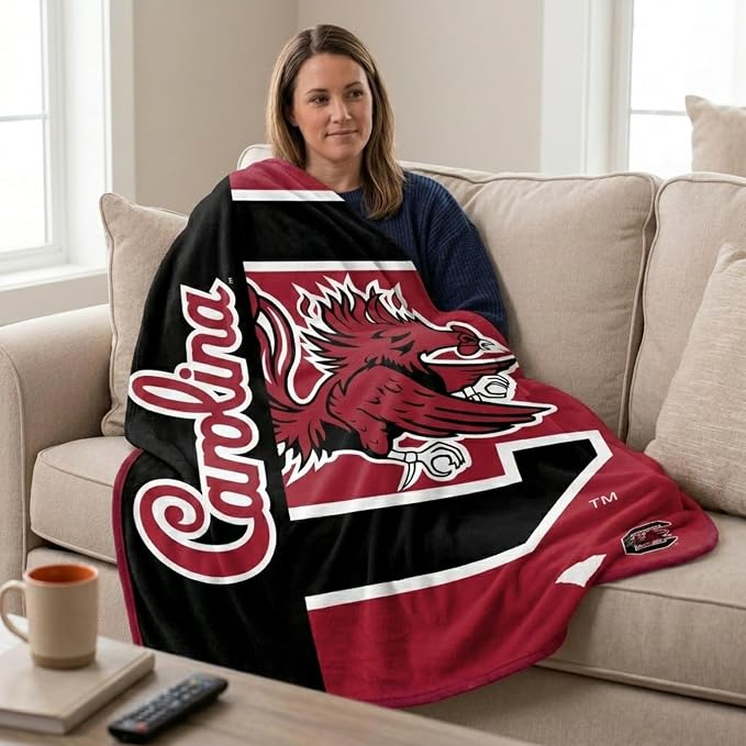 Proformance Home NCAA South Carolina Gamecocks Endzone Ultra Soft Tailgate Throw