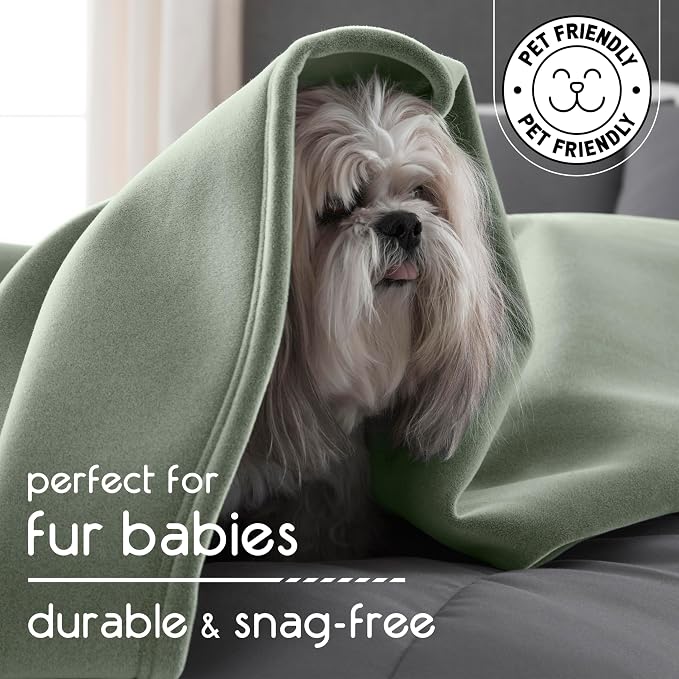 The Original Vellux Blanket - Soft, Warm, Insulated, Pet-Friendly, Home Bed & Sofa - Moss, Twin 66 x 90"
