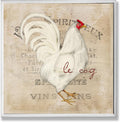 Stupell Industries Le Coq White Rooster Wall Plaque