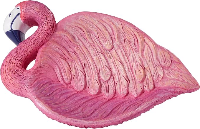 Avanti Linens - Soap Dish, Hand-Painted Countertop Accessories, Textured Bath Decor (Flamingo Paradise Collection)