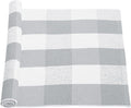 uxcell Buffalo Check Rug,Plaid Outdoor Rug,Layered Door Mat,Cotton Gingham Rugs,Floor Mat for Front Porch/Runner/Bedroom/Kitchen/Farmhouse 35"x24" Gray & White