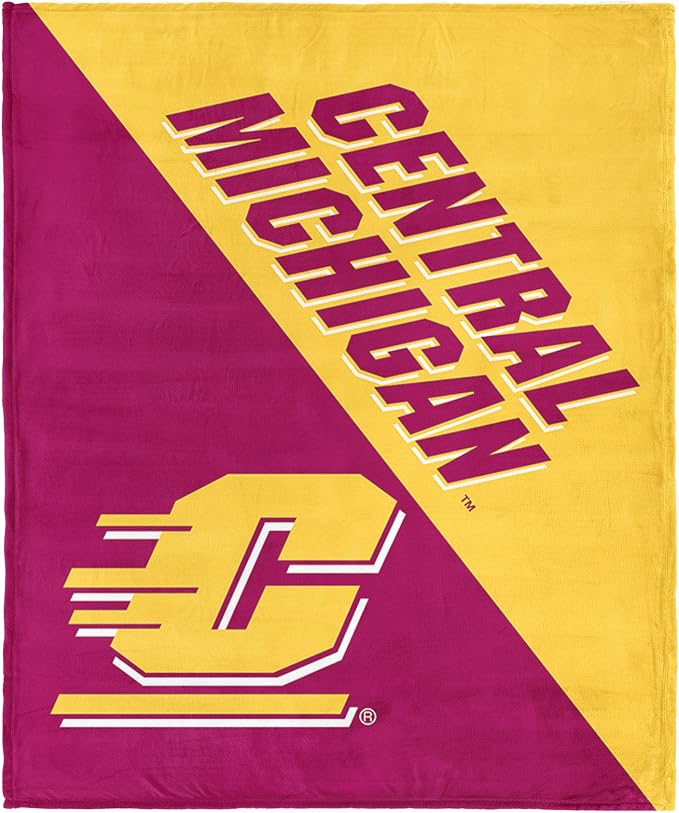 Northwest NCAA Silk Touch Throw Blanket, Ultra Soft Plush Polyester, Lightweight Warm Decorative Fan Gift, 46 x 60 in