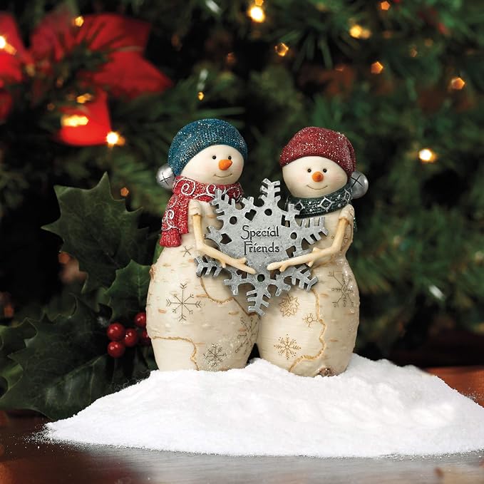 Pavilion Gift Company BirchHeart Snowman Pair, Reads Special Friends, 4.5-Inch, Color Pillow429, Size Pillow429