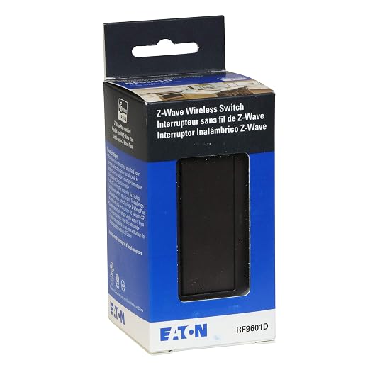 Eaton Z-Wave Plus RF9601DRB Wireless Switch, Single Pole, 3-Way, Oil-Rubbed Bronze