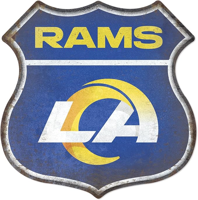 Rico Industries NFL Football San Francisco 49ers Rustic 11.5" Metal Route Sign