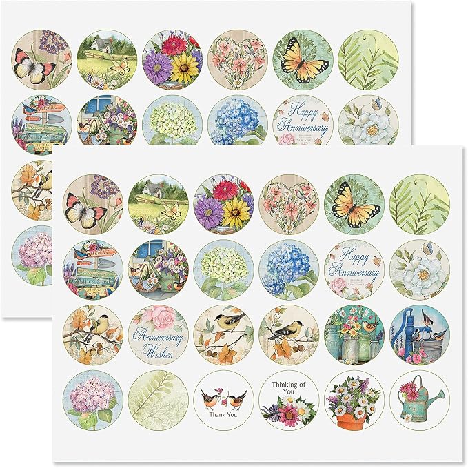 Current All Occasion Greeting Cards with Matching Envelope Seals | Susan Winget Studio, 40 Count, 5 x 7 Folded, Themed Card Value Pack, With Envelopes