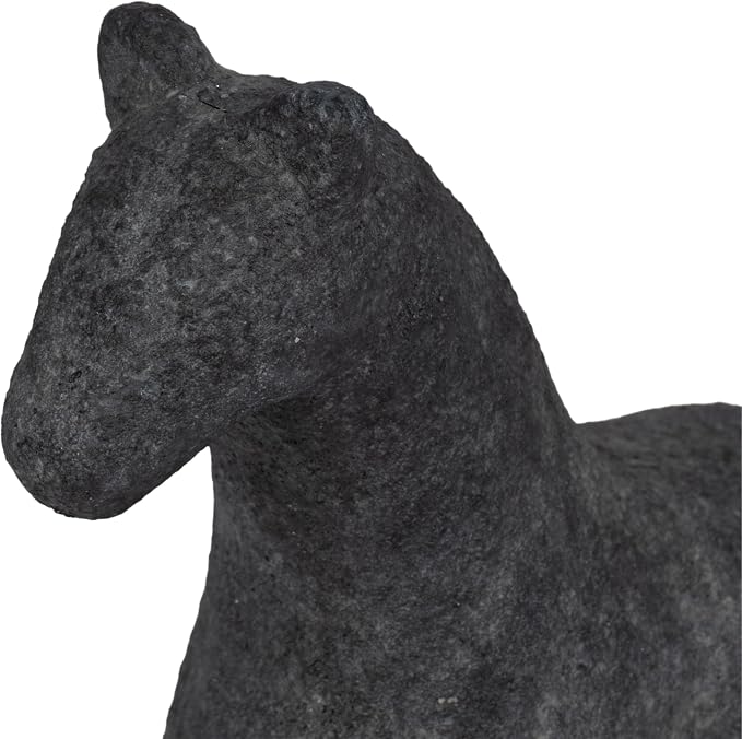 Sagebrook Home 9" Textured Horse, Black