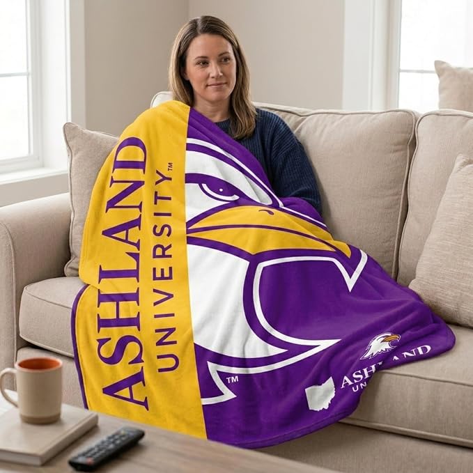 Proformance Home NCAA Ashland Eagles Endzone Ultra Soft Tailgate Throw