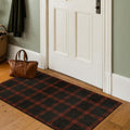 2x4 Entryway Door Mat Indoor – Washable Non Slip Small Rug for Front Door, Kitchen Sink, Mudroom, Garage Entry, Low Profile Easy Clean Farmhouse Plaid Floor Mat