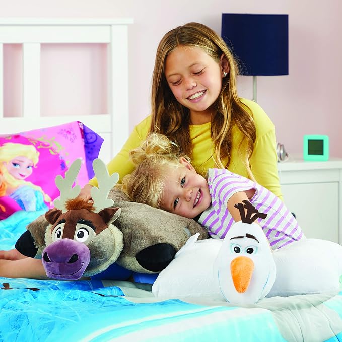 Pillow Pets Disney Frozen Olaf, 16" Plush Toy | Soft Plush Pillow Companion, Unfastens into a Cozy Pillow at Night, Machine Washable, BPA and Phthalates Free