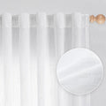 MYSKY HOME French Door Curtains for Closet Doorways, Window White Cotton Sheer Drapes Light Filtering Cute Curtain Panels Elegant Look for Classroom/Guestroom, 50" x 72", White, 2 PCs