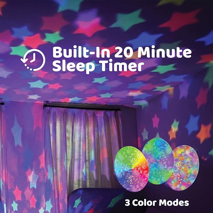 Pillow Pets Nickelodeon Paw Patrol Chase, 11" Sleeptime Lite | Plush Pillow and Night Light in One, Projects Rainbow Stars, 3 Light Modes, 20-Minute Auto-Off Timer, BPA Free