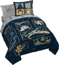 Jay Franco Kids Comforter Set Includes Sheets and Pillow Covers - Soft and Cozy Bed Set for Stylish Room Decor, Official Licensed Bedding, Blue - LEGO®, 7 Piece Queen