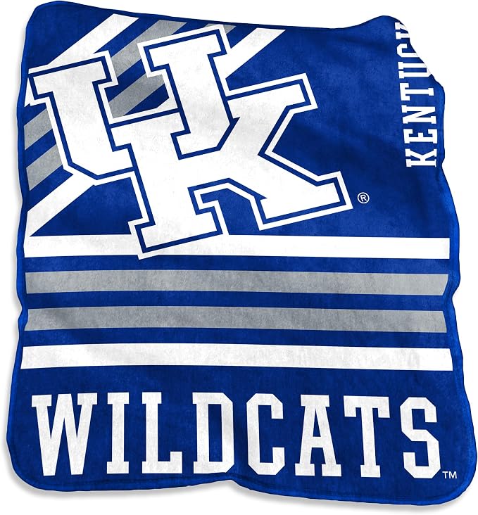 Logo Brands NCAA Raschel Throw Blanket – 50 x 60 Soft Fleece Blanket, Officially Licensed Collegiate Design, Cozy Throw for Tailgating, Game Day, & Home Décor