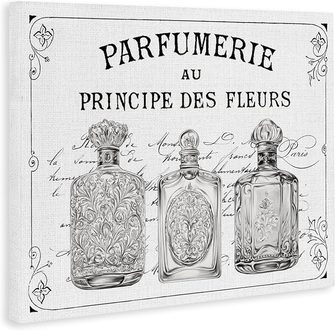 Stupell Industries Vintage French Perfumery, 36 x 48 Inch Canvas Wall Art | Stupell Industries · By Lettered and Lined · Ready to hang · Elegant French country charm for bathroom or hallway