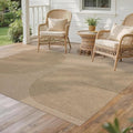 Easy Jute Rug for Pet Homes: 4x6 Outdoor Rug - Geometric Arch Pattern | Washable Design Cuts Your Cleaning Time by 75% and Maintain Shape and Texture after 50 Machine Wash Cycles