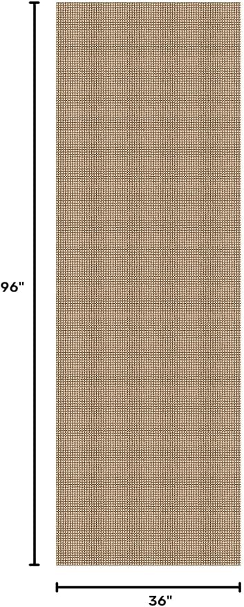 IOHOUZE Washable Runner Rug 3x8 Non Slip Rubber Backed Wide Hallway Runner Entryway Runner Indoor, Woven Kitchen Rugs Cotton Floor Carpet for Hall Entrance Bedroom, Orange/Tan/Brown