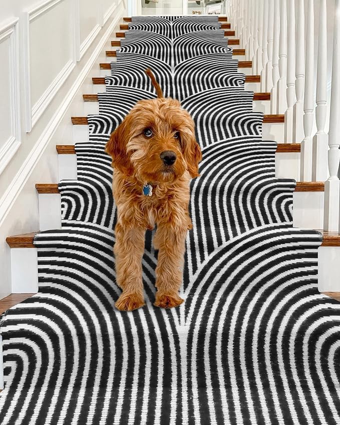 Tiffasea Long Hallway Runner Rug 2.6'x10' Black Kitchen Rug Washable Rugs | Modern Reversible Kitchen Runner Cotton Hand-Woven Indoor Entryway Rug Carpet Runners for Bathroom Bedroom Laundry Room