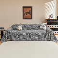 MYSKY HOME Couch Covers for 3 Cushion Couch Sofa, Chenille L Shape Sectional Couch Cover - Pet-Friendly, Machine Washable, Non-Slip Sofa Protector for Dogs, Kids, 71"x118", Grey Blur Mottling