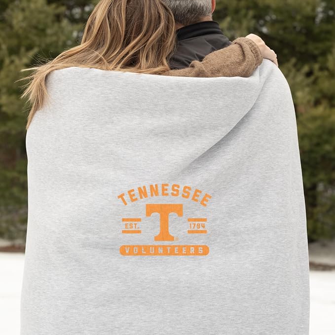 Logo Brands NCAA Sweatshirt Blanket - Officially Licensed Soft Throw Blanket for Fans, Cozy Game Day Blanket, Vintage-Style, Great Gift for Students & Alumni