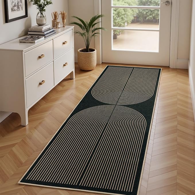 EDIMENS 2x6 Runner Rug Easy Jute Washable Kitchen Indoor Outdoor Non Slip | Rugs for Kitchen Floor Runner Rug for Laundry Balcony Low Pile Rugs Rainbow Carpet for Hallway Runner 6ft Entry