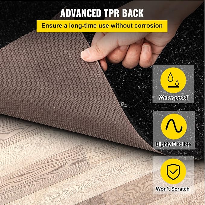Happybuy 6 ft x 13 ft Charcoal Black Marine Carpet for Boats Waterproof - 0.18" Thick Indoor Outdoor Rug Carpet Roll for Home Patio Porch Deck