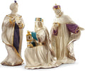 Lenox 6399943 First Blessing Nativity Three Kings Figurine Set | ivory porcelain, hand-painted with 24k gold accents | includes 3 figurines | religious nativity scene collectible