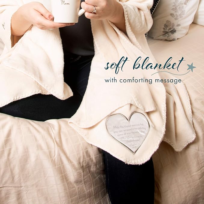 Pavilion Gift Company The Comfort Blanket 19534 Soft Blanket Heavenly Father Psalm 34: 18 Plush Throw Blanket, 60 x 0.5 x 50 inches, Beige