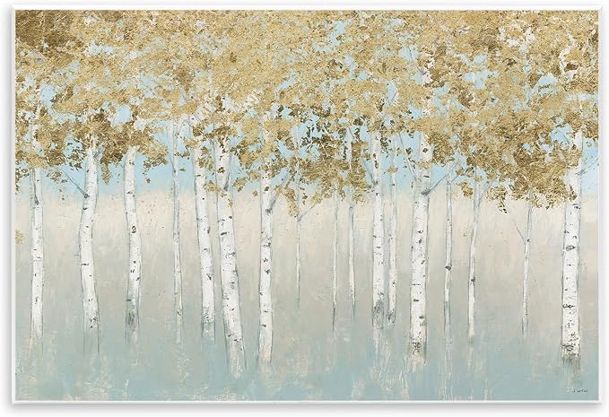 Stupell Industries 'Abstract Gold Tree Landscape'| Wall Plaque Art | Stupell Industries | 19 x 13 Inches, Easy to Hang and Sturdy, Made in USA, by James Wiens