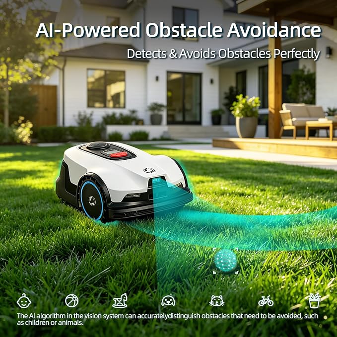 Lawn Mower, Suitable for Wireless RTK Lawn mowers on 0.2-0.75 Acres, Dw1500/Dw3000- White Shell