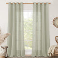 LAMIT 95 Inches Long Sheer Linen Curtains by LAMIT