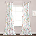 Lush Decor Southwest Llama Cactus Window Curtain Panel, Pair, 52" W x 84" L, White & Blush - Cute Colorful Boho Curtains for Kids Room