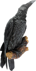 Design Toscano The Raven's Perch Gothic Decor Wall Sculpture, Single